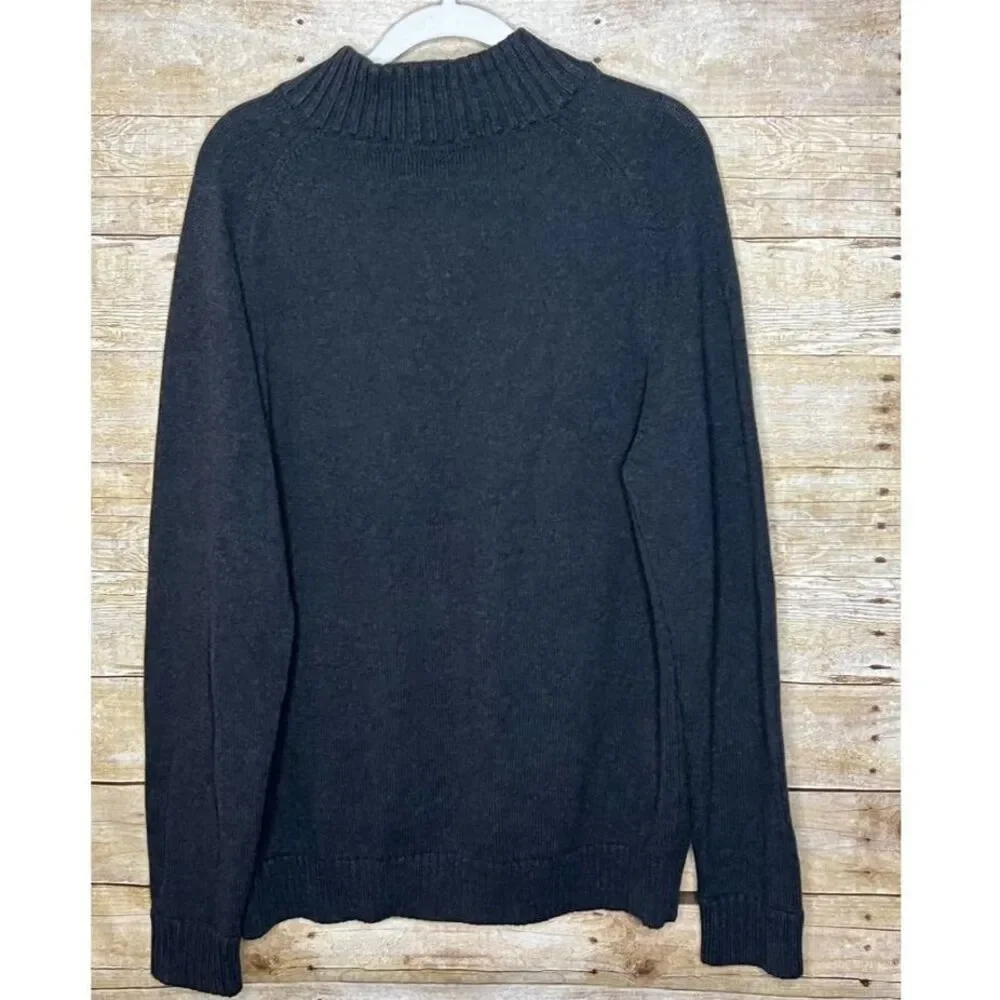 J.CREW PREPPY MOCK NECK CASUAL CLASSIC KNIT COTTON EVERYDAY SWEATER SIZE XL